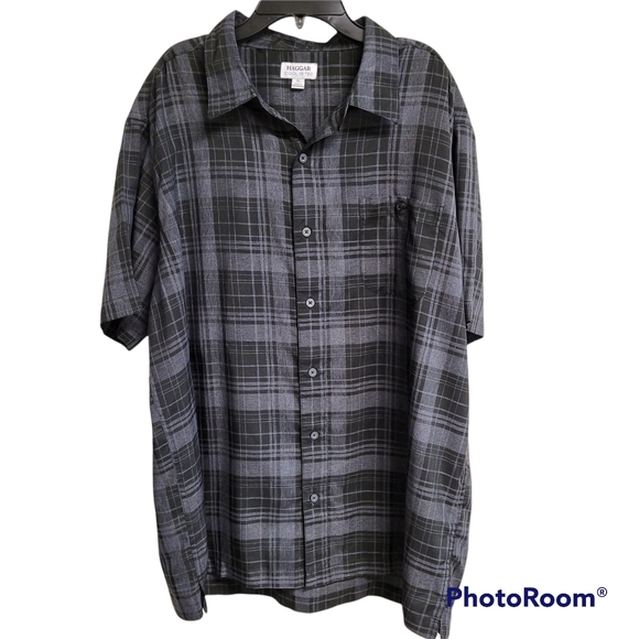Mens Haggar Cool 8 Tec Plaid Short 